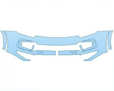 PAINT PROTECTION KIT - 2020 PORSCHE CAYENNE TURBO SUV BUMPER WITH SENSORS - PRECUT PPF CLEAR BRA WRAP