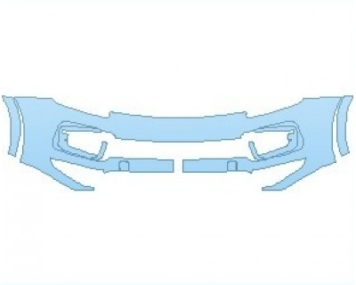 PAINT PROTECTION KIT - 2020 PORSCHE CAYENNE TURBO SUV BUMPER WITHOUT SENSORS - PRECUT PPF CLEAR BRA WRAP