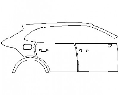 2022 PORSCHE CAYENNE SUV TURBO REAR QUARTER PANEL AND DOORS RIGHT SIDE