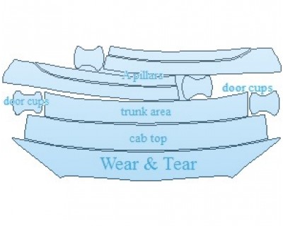 PAINT PROTECTION KIT - 2021 CHEVROLET SPARK 1LT COMMON WEAR AREA KIT - PRECUT PPF CLEAR BRA WRAP