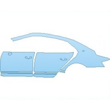 PAINT PROTECTION KIT - 2023 BENTLEY FLYING SPUR BASE REAR QUARTER PANEL & DOORS LEFT SIDE - PRECUT PPF CLEAR BRA WRAP