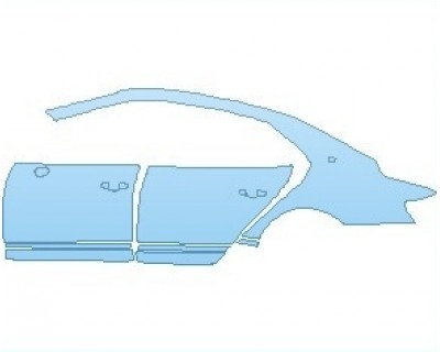 PAINT PROTECTION KIT - 2020 BENTLEY FLYING SPUR BASE REAR QUARTER PANEL & DOORS LEFT SIDE - PRECUT PPF CLEAR BRA WRAP