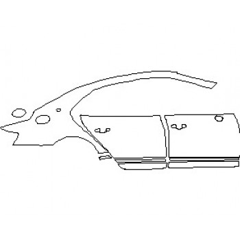 2021 BENTLEY FLYING SPUR BASE REAR QUARTER PANEL AND DOORS RIGHT SIDE