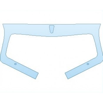 PAINT PROTECTION KIT - 2023 BENTLEY FLYING SPUR BASE GRILLE WITH FLYING B RADIATOR MASCOT - PRECUT PPF CLEAR BRA WRAP