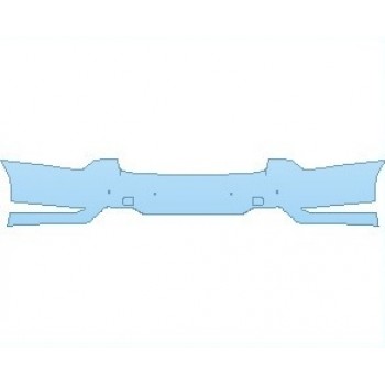 PAINT PROTECTION KIT - 2021 LEXUS LS 500H REAR BUMPER WITH SENSORS - PRECUT PPF CLEAR BRA WRAP