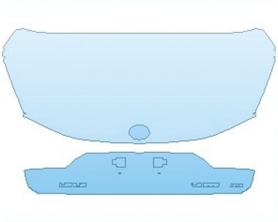 PAINT PROTECTION KIT - 2022 LEXUS LS 500 REAR DECK LID WITH LEXUS LS500 AND AWD EMBLEM - PRECUT PPF CLEAR BRA WRAP
