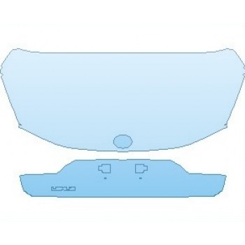 PAINT PROTECTION KIT - 2024 LEXUS LS 500 REAR DECK LID WITH LEXUS EMBLEM - PRECUT PPF CLEAR BRA WRAP