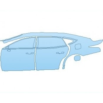 PAINT PROTECTION KIT - 2023 LEXUS LS 500 REAR QUARTER PANEL, DOORS. WINDOW TRIM & B PILLARS LEFT SIDE - PRECUT PPF CLEAR BRA WRAP