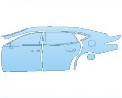 PAINT PROTECTION KIT - 2022 LEXUS LS 500 REAR QUARTER PANEL DOORS. WINDOW TRIM AND B PILLARS LEFT SIDE - PRECUT PPF CLEAR BRA WRAP