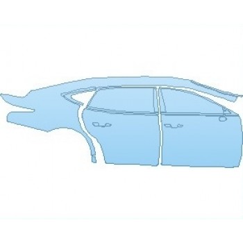 PAINT PROTECTION KIT - 2023 LEXUS LS 500 REAR QUARTER PANEL, DOORS. WINDOW TRIM & B PILLARS RIGHT SIDE - PRECUT PPF CLEAR BRA WRAP