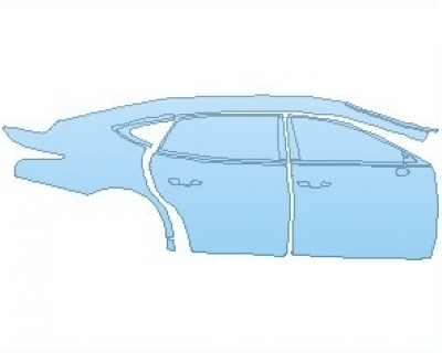 PAINT PROTECTION KIT - 2022 LEXUS LS 500 REAR QUARTER PANEL DOORS. WINDOW TRIM AND B PILLARS RIGHT SIDE - PRECUT PPF CLEAR BRA WRAP