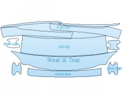 PAINT PROTECTION KIT - 2022 LEXUS LS 500 COMMON WEAR AREA KIT - PRECUT PPF CLEAR BRA WRAP