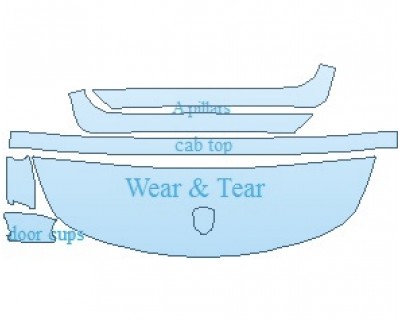 Precut PPF Kit – Clear Bra Paint Protection Film PAINT PROTECTION KIT - 2019 PORSCHE 911 CARRERA S CABRIOLET COMMON WEAR AREA KIT - PRECUT PPF CLEAR BRA WRAP