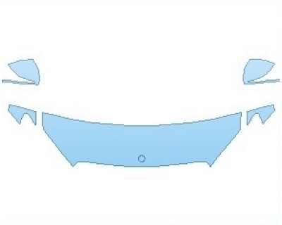 PAINT PROTECTION KIT - 2023 MERCEDES C CLASS AMG C 43 COUPE HOOD 18 INCH (NO WRAPPED EDGES) - PRECUT PPF CLEAR BRA WRAP