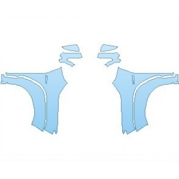 PAINT PROTECTION KIT - 2022 HYUNDAI KONA N LINE FULL FENDERS WITH N LINE EMBLEM (NO WRAPPED EDGES) - PRECUT PPF CLEAR BRA WRAP