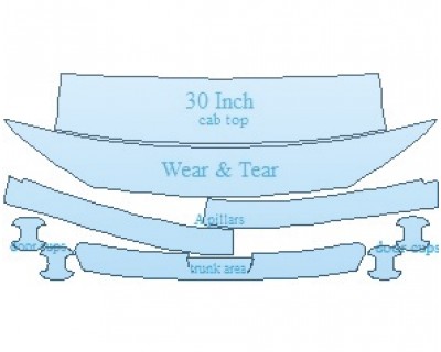 PAINT PROTECTION KIT - 2021 GMC TERRAIN SLE COMMON WEAR AREA KIT - PRECUT PPF CLEAR BRA WRAP