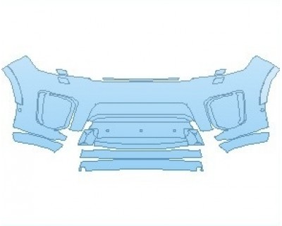 PAINT PROTECTION KIT - 2025 LAND ROVER RANGE ROVER SPORT SVR WITH WHEEL FLARES BUMPER WITH WASHERS & SENSORS & CENTER CAMERA - PRECUT PPF CLEAR BRA WRAP