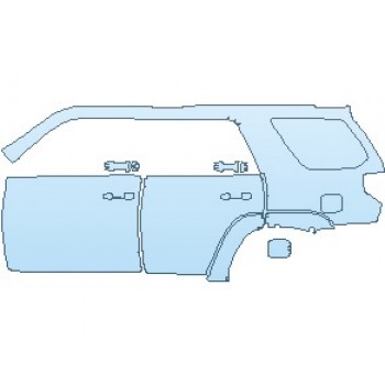 PAINT PROTECTION KIT - 2024 TOYOTA 4RUNNER TRD SPORT REAR QUARTER PANEL & DOORS LEFT SIDE - PRECUT PPF CLEAR BRA WRAP