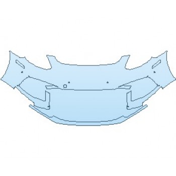 PAINT PROTECTION KIT - 2020 PORSCHE PANAMERA TURBO EXECUTIVE (LONG WHEELBASE) BUMPER WITH SENSORS - PRECUT PPF CLEAR BRA WRAP