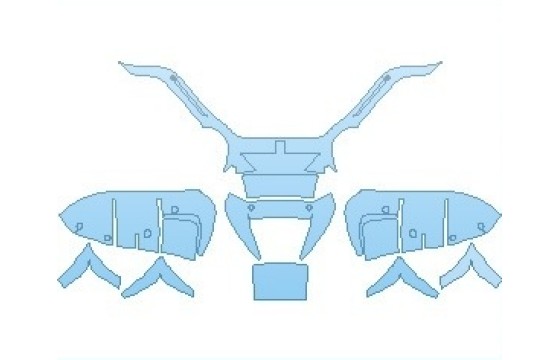 PAINT PROTECTION KIT - 2025 FERRARI F8 TRIBUTO REAR DIFFUSER WITH SENSORS - PRECUT PPF CLEAR BRA WRAP