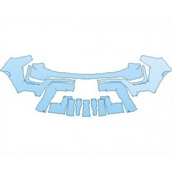 PAINT PROTECTION KIT - 2022 CHEVROLET SUBURBAN Z71 BUMPER WITH LICENSE PLATE - PRECUT PPF CLEAR BRA WRAP