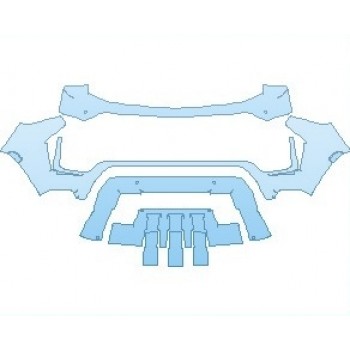 PAINT PROTECTION KIT - 2022 CHEVROLET SUBURBAN Z71 BUMPER WITH SENSORS - PRECUT PPF CLEAR BRA WRAP