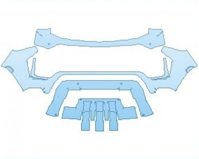 PAINT PROTECTION KIT - 2022 CHEVROLET SUBURBAN Z71 BUMPER WITH SENSORS - PRECUT PPF CLEAR BRA WRAP