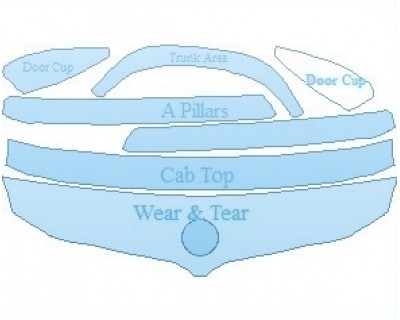 PAINT PROTECTION KIT - 2020 BMW I8 ROADSTER COMMON WEAR AREA KIT AREAS - INVISIBLEMASK - 3M PAINT PROTECTION