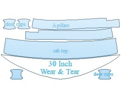 PAINT PROTECTION KIT - 2022 CHEVROLET CRUZE LT HATCHBACK COMMON WEAR AREA KIT - PRECUT PPF CLEAR BRA WRAP