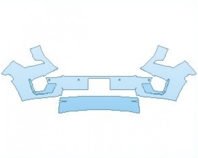 PAINT PROTECTION KIT - 2023 GMC YUKON XL DENALI BUMPER WITH LICENSE PLATE & SENSORS - PRECUT PPF CLEAR BRA WRAP