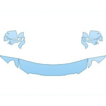 PAINT PROTECTION KIT - 2024 GMC YUKON XL DENALI HOOD 18 INCH (NO WRAPPED EDGES) - PRECUT PPF CLEAR BRA WRAP