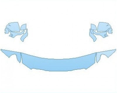 PAINT PROTECTION KIT - 2023 GMC YUKON XL DENALI HOOD 18 INCH (NO WRAPPED EDGES) - PRECUT PPF CLEAR BRA WRAP