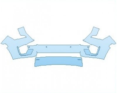 PAINT PROTECTION KIT - 2023 GMC YUKON XL DENALI BUMPER WITH SENSORS - PRECUT PPF CLEAR BRA WRAP
