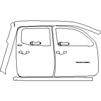 2023 TOYOTA TACOMA SR CAB DOOR SURROUND AND DOORS WITH SR5 AND TACOMA EMBLEM RIGHT