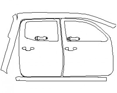 2023 TOYOTA TACOMA SR CAB DOOR SURROUND AND DOORS WITHOUT EMBLEMS RIGHT