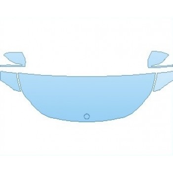PAINT PROTECTION KIT - 2021 MERCEDES GLA CLASS AMG LINE HOOD (NO WRAPPED EDGES) - PRECUT PPF CLEAR BRA WRAP