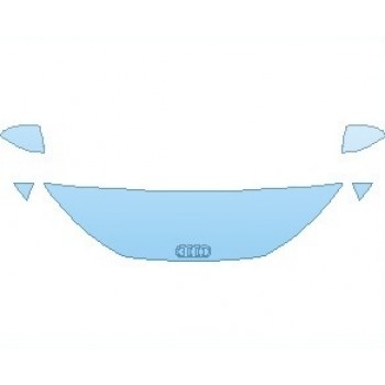 PAINT PROTECTION KIT - 2023 AUDI TTS COUPE HOOD 18 INCH (WRAPPED EDGES) - PRECUT PPF CLEAR BRA WRAP