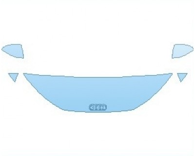 PAINT PROTECTION KIT - 2020 AUDI TTS COUPE HOOD KIT (18 INCH) (WRAPPED EDGES) - PRECUT PPF CLEAR BRA WRAP