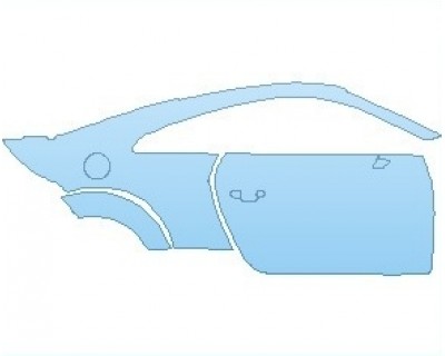 PAINT PROTECTION KIT - 2020 AUDI TTS COUPE REAR QUARTER PANEL & DOOR RIGHT SIDE - PRECUT PPF CLEAR BRA WRAP