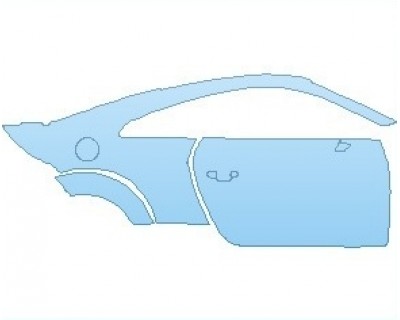 2022 AUDI TTS COUPE REAR QUARTER PANEL AND DOOR RIGHT SIDE