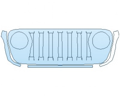 PAINT PROTECTION KIT - 2021 JEEP WRANGLER (JL) SPORT S 2 DOOR GRILLE - PRECUT PPF CLEAR BRA WRAP