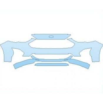 PAINT PROTECTION KIT - 2022 FORD FUSION HYBRID SE BUMPER WITHOUT LICENSE PLATE - PRECUT PPF CLEAR BRA WRAP