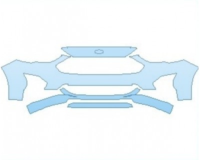 PAINT PROTECTION KIT - 2023 FORD FUSION SE BUMPER WITHOUT LICENSE PLATE - PRECUT PPF CLEAR BRA WRAP