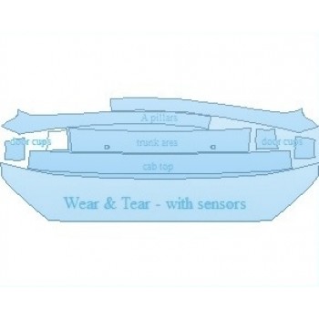 PAINT PROTECTION KIT - 2023 FORD FUSION SE COMMON WEAR AREA KIT WITH SENSORS - PRECUT PPF CLEAR BRA WRAP