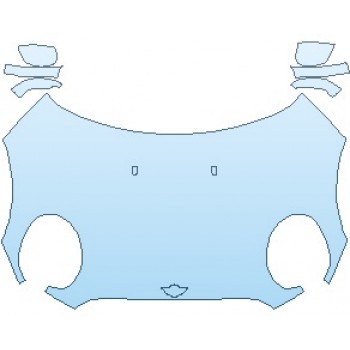 PAINT PROTECTION KIT - 2024 MINI CONVERTIBLE COOPER FULL HOOD (WRAPPED EDGES) - PRECUT PPF CLEAR BRA WRAP