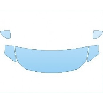 PAINT PROTECTION KIT - 2021 MERCEDES A CLASS AMG LINE SEDAN HOOD (WRAPPED EDGES) - PRECUT PPF CLEAR BRA WRAP