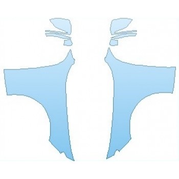 PAINT PROTECTION KIT - 2021 MERCEDES S CLASS 560 COUPE FULL FENDER (WRAPPED EDGES) MUST HAND CUT AROUND CHROME TRIM - PRECUT PPF CLEAR BRA WRAP