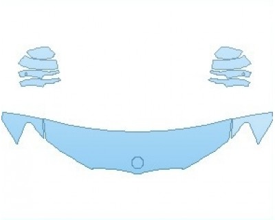 PAINT PROTECTION KIT - 2018 BMW X4 M40I HOOD KIT (18 INCH) - PRECUT PPF CLEAR BRA WRAP