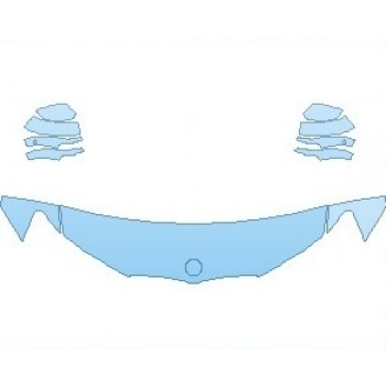 Precut PPF Kit – Clear Bra Paint Protection Film PAINT PROTECTION KIT - 2018 BMW X4 M40I HOOD KIT (18 INCH) (WRAPPED EDGES) - PRECUT PPF CLEAR BRA WRAP