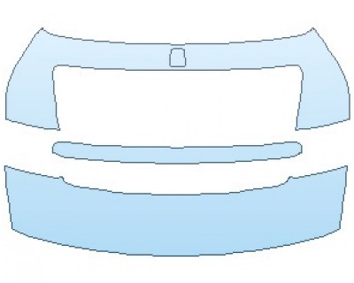 PAINT PROTECTION KIT - 2019 PORSCHE 911 CARRERA 4 COUPE REAR DECK LID AND SPOILER WITHOUT SPORT DESIGN PKG. - PRECUT PPF CLEAR BRA WRAP